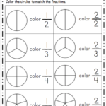 Fraction Worksheet Color The Fraction Made By Teachers Fractions