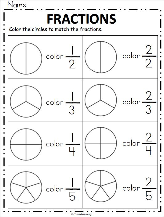 Fraction Worksheet Color The Fraction Made By Teachers Fractions