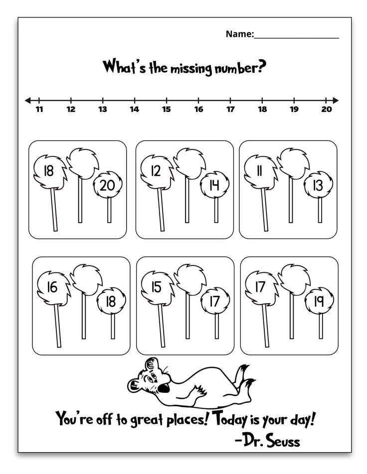 Free Dr Seuss Printable Math Pack For Grades K 1st Dr Seuss