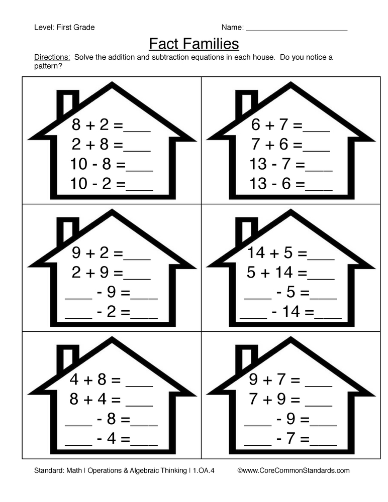 Free Printable 1st Grade Common Core Math Worksheets Week Of Mourning