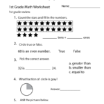Free Printable 1st Grade Math Worksheet Pdf 1st Grade Worksheets Best