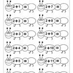 Free Printable Kindergarten Math Worksheets Picture Addition Beginner