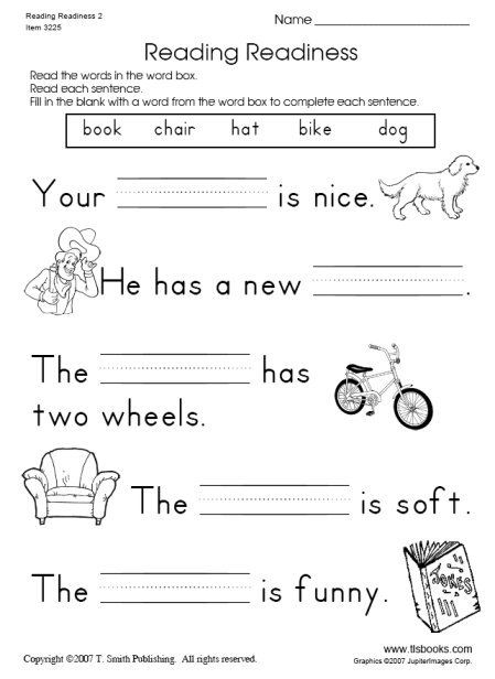 Free Reading Worksheets For First Grade Kindergarten Reading 