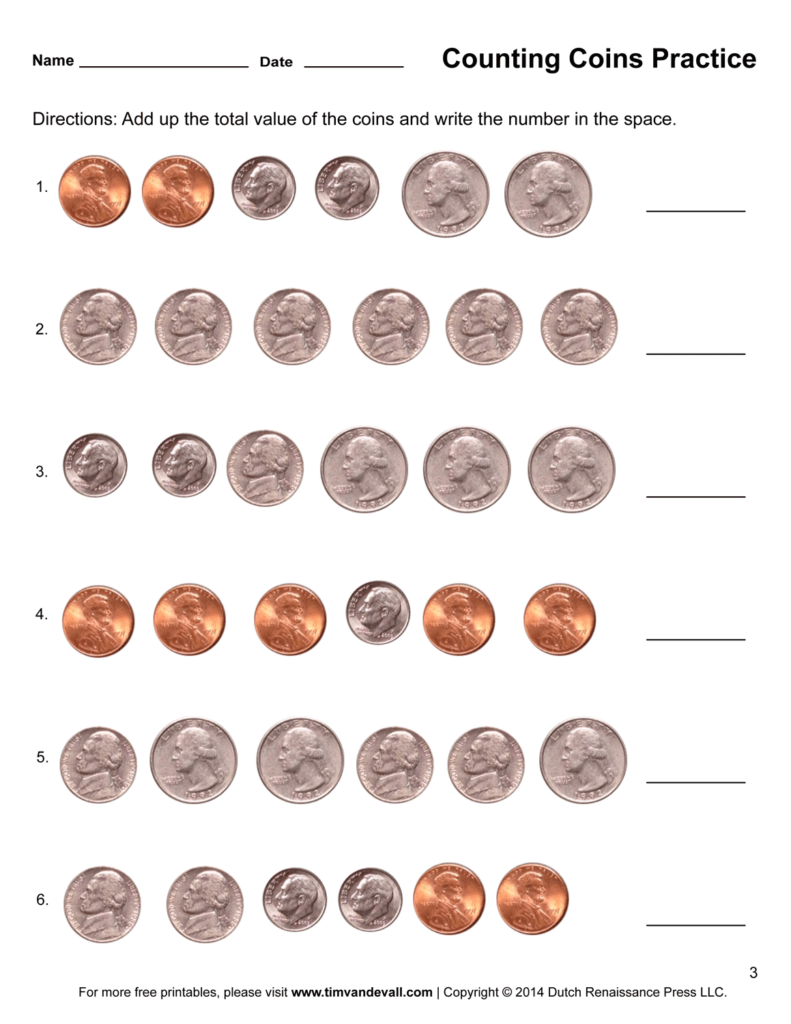 Grade 1 Counting Money Worksheets Pennies Nickels And Dimes K5 Learning 