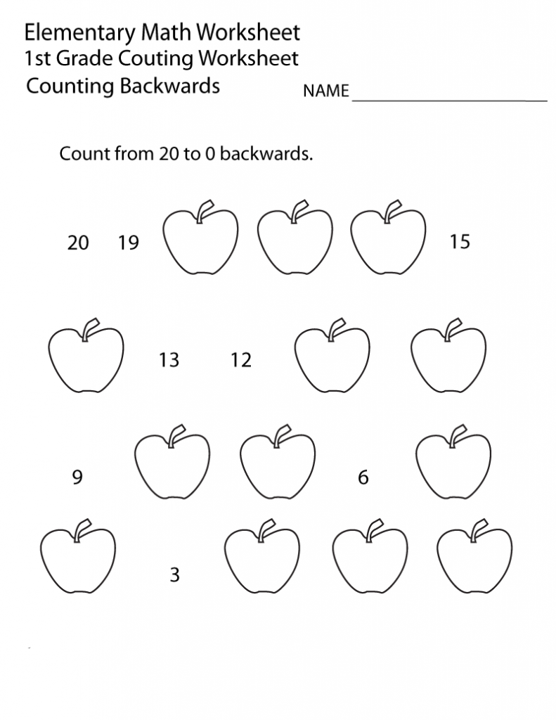 Learning Addition Facts Worksheets 1st Grade Numbers And Counting
