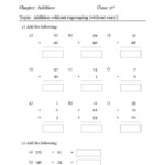 Maths Addition Worksheet CBSE Grade II Math Worksheet Math