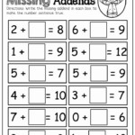 Missing Addend Worksheets Kindergarten Worksheet Ideas Missing Addend