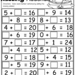 Missing Number Worksheets Kindergarten Missing Addends Solve Each