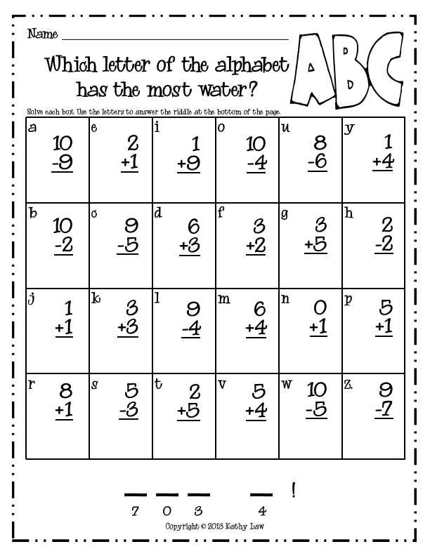 Pages From Riddles For Fun Addition Subtraction To 10 pdf Math 