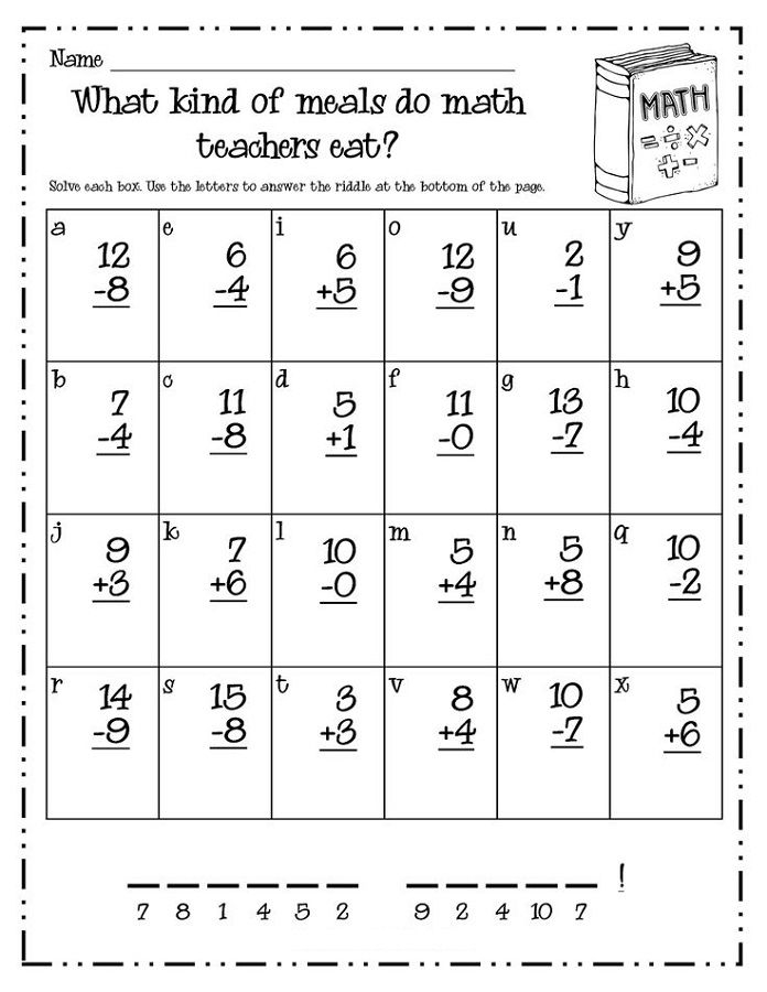 Printable Fun Sheets For Math Free K5 Worksheets First Grade Math 