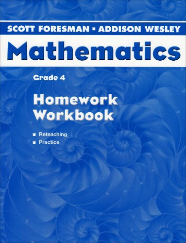 SFAW MATH 2004 HOMEWORK WORKBOOK GRADE 4 By Scott Foresman New 2003 