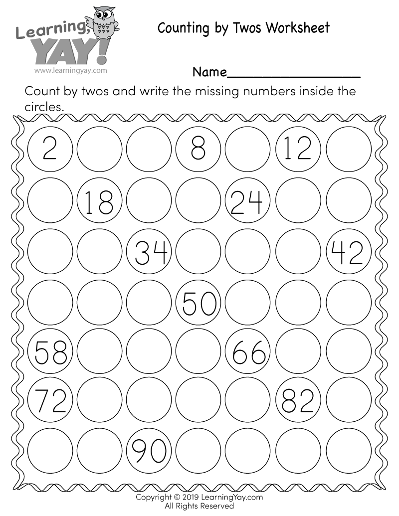 Skip Counting By 2s Worksheet For 1st Grade Free Printable 1st 