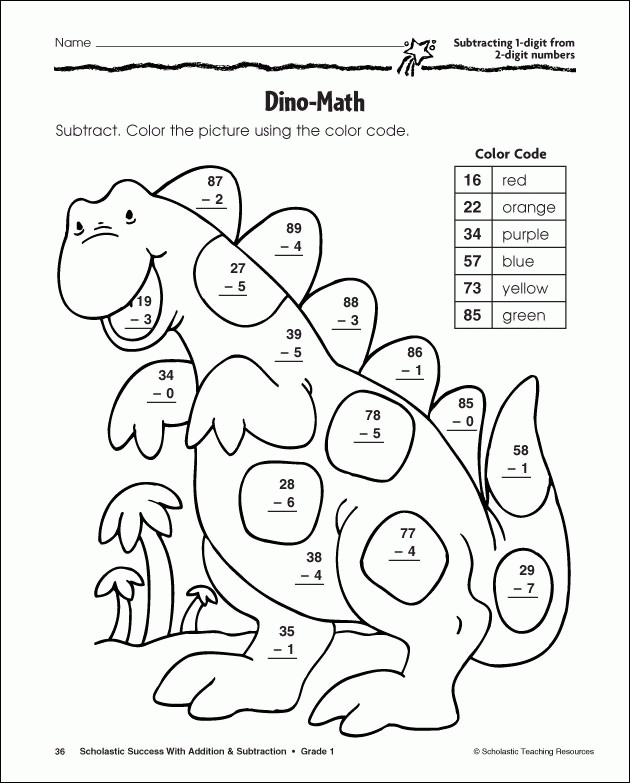 Subtraction Coloring Page Subtraction Coloring P On Addition And 