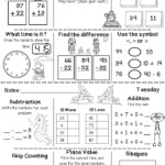 Summer Number Freebie Math Activities Preschool 1st Grade Math