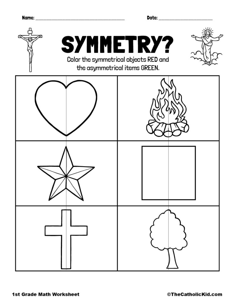 Symmetry Worksheet TheCatholicKid Symmetry Worksheets 