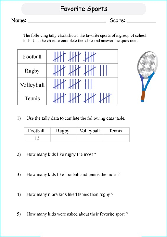 Tally Chart Worksheets For Kids Activity Shelter Tally Chart