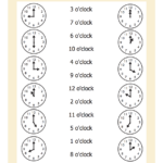 Telling Time Worksheets Grade 1