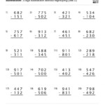 1st Grade Math Facts Subtraction By 3s Printable Worksheet Math
