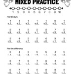 Addition Subtraction 1st Grade Math Worksheet Catholic