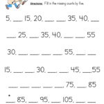 Count Fives Fill In The Blank Worksheet Have Fun Teaching First