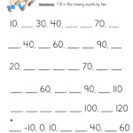 Count Tens Fill In The Blank Worksheet Have Fun Teaching