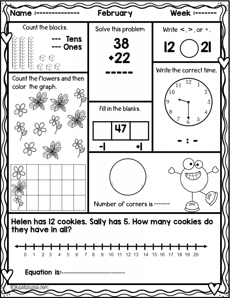 Daily Math Warm Ups 1st Grade