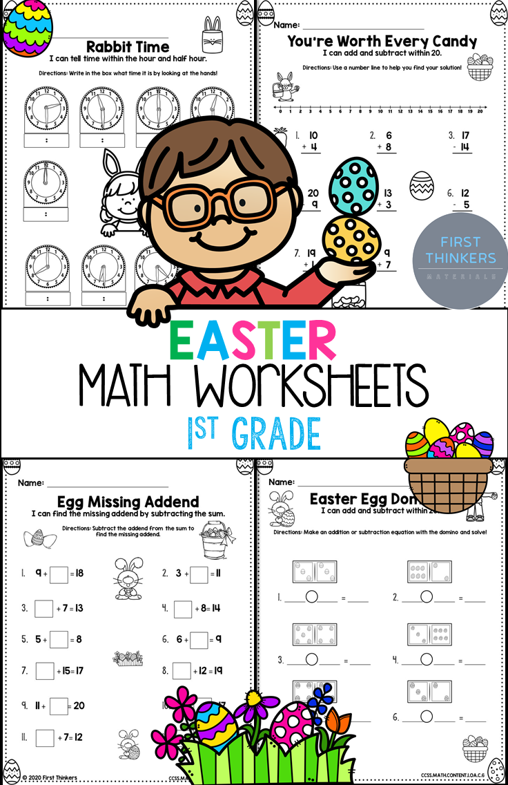 Easter Math Worksheets 1st Grade Easter Math Easter Math Worksheets 