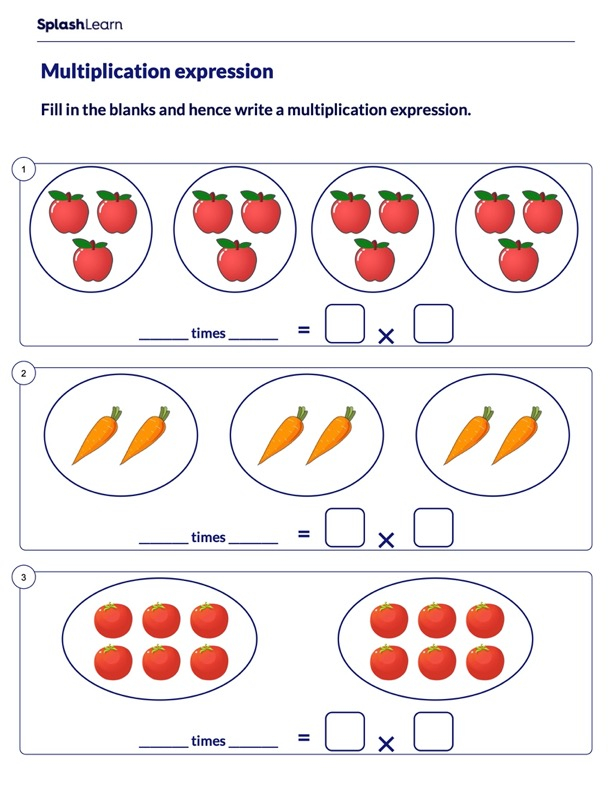 First Grade Class 1 Multiplication By Grouping Worksheets Tens And 