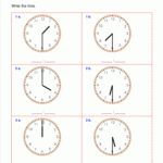 First Grade Time Worksheets