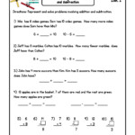 Grade 1 Solving Subtraction Equations Worksheet