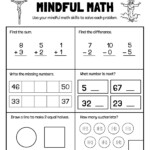 Math Review Page 1st Grade Math Worksheet Catholic TheCatholicKid