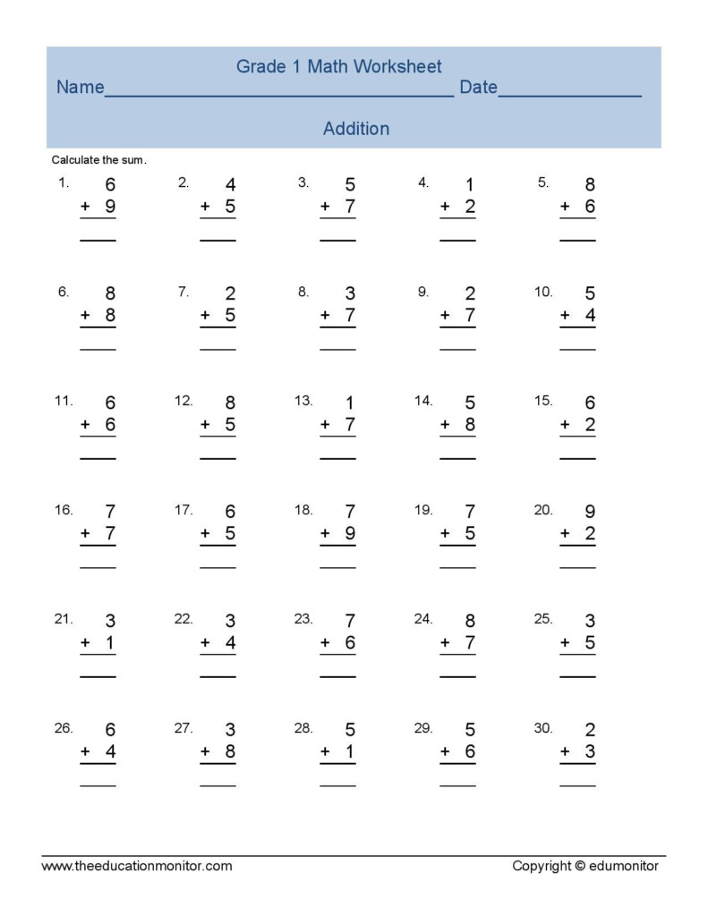 Math Worksheet 1St Grade Worksheets Money New Ft Addition Db excel