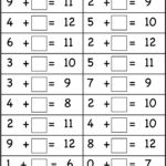 Math Worksheet For First Grager