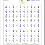 Printable 2nd Grade Timed Math Worksheets Math Worksheets Printable